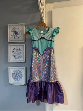 Little Adventures Sparkle Mermaid Princess Dress Up Costume Size XL 7-9 Years